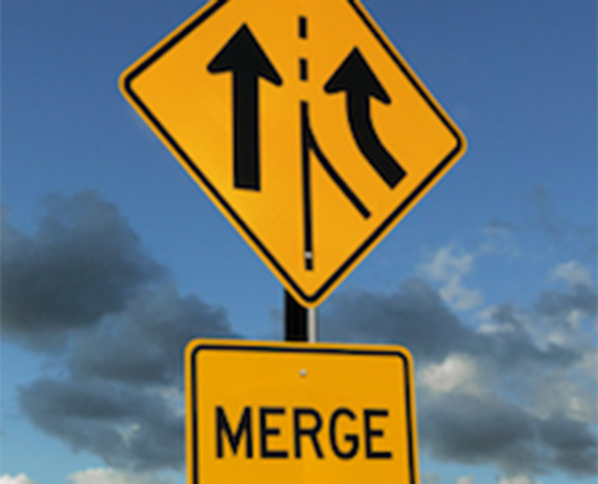 Merge Road Sign