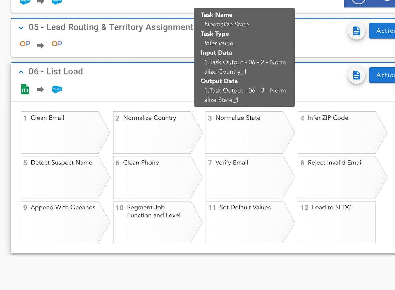 automated list loading crm map snapshot