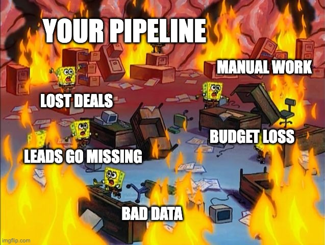 Image of a GIF representing all the things wrong with your pipeline.