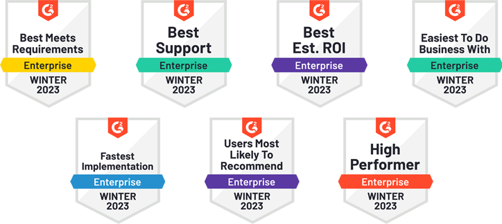 G2 winter 2023 badges