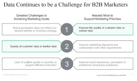 Data continues to be a challenge for B2B marketers