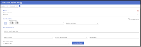 Screenshot showing how the RDA Cloud Search and replace text task template replaces characters.