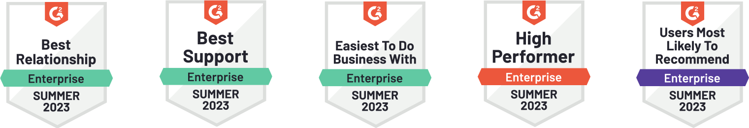 G2 Summer 2023 badges