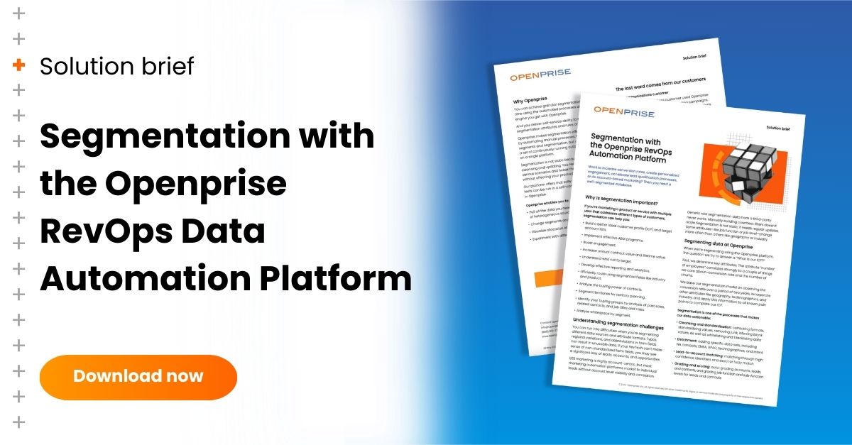 Segmentation with the Openprise RevOps Data Automation Platform